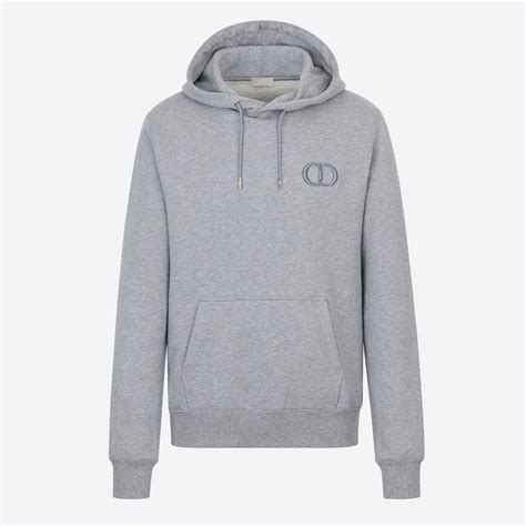 dior homme cd icon embroidered hoodie|grey christian dior hoodie.